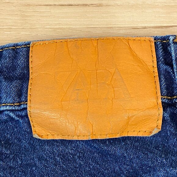 Zara Jeans Womens 8 High Waist Tapered Blue Medium Wash Denim 27" - Picture 8 of 9